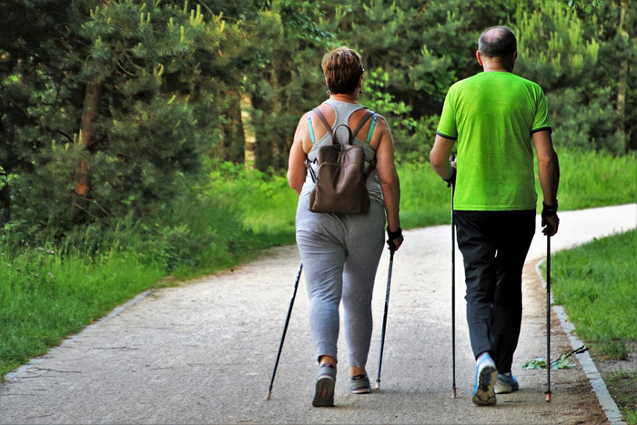 Keeping fit hiking